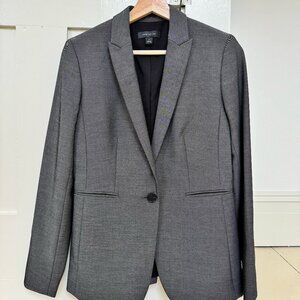 Ann Taylor — Long One-Button Blazer — Dark Grey — W — Size 0